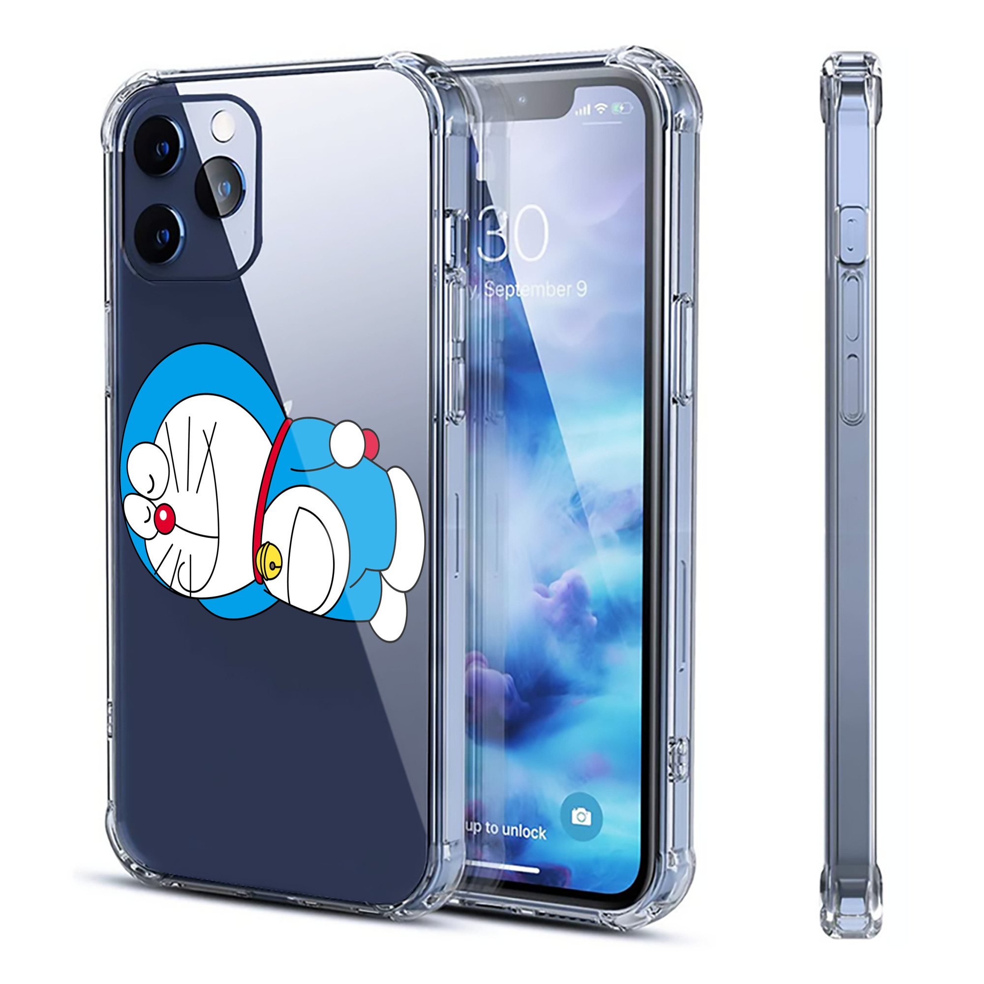（画像用） ドラえもん Doraemon 【iPhone 12シリーズ対応】透明スマホケース（クリアソフトケース）